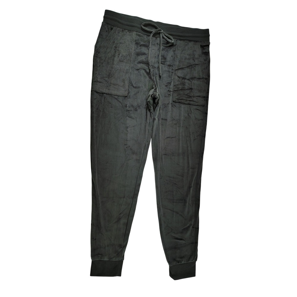 Stars Above‎ Velour Jogger Pants Gray Drawstring Waist Pockets Size M